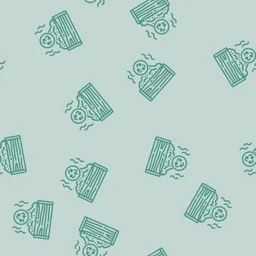Composting environmental line seamless pattern Stock Illustration