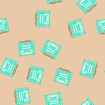 Composting green living vector seamless pattern Stock Illustration