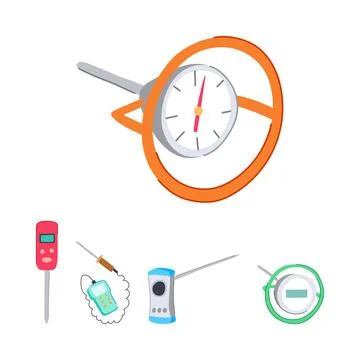 Composting thermometers and soil testing tools Illustrazione stock