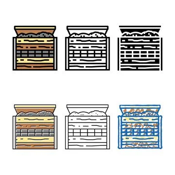 Composting waste sorting concepts color icon vector Stock Illustration