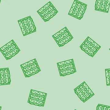 Composting waste sorting line vector seamless pattern Stock Illustration