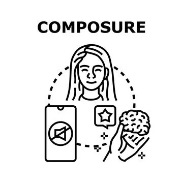 Composure concept for mental stability and calm Stock Illustration
