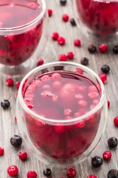 Compote made of berries Stock Photos