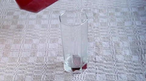 Compote poured into a glass Stock Footage 66519398