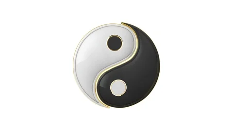 Compound. Connection. Yin Yang. Constant struggle of two opposites. Stock Footage 80336505