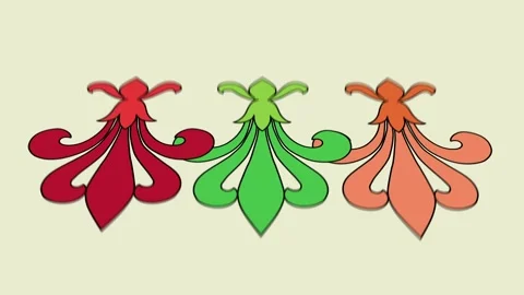 Compound decorative geometrical object animation with transitions. Vidéo 270745183