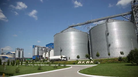 Compound feed plant. Feed Mill. Stock Footage 93420403