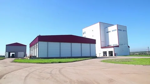 Compound feed plant Stock Footage 80123624