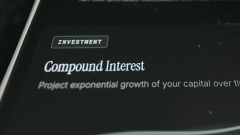 Compound Interest concept in investment Stock Footage 332920516