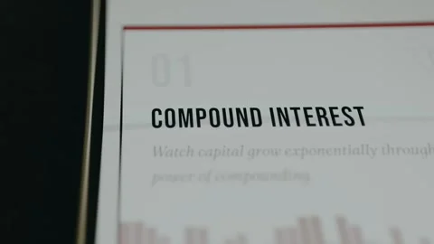 Compound Interest financial tool to enable savings and investments to grow Stock Footage 332917750