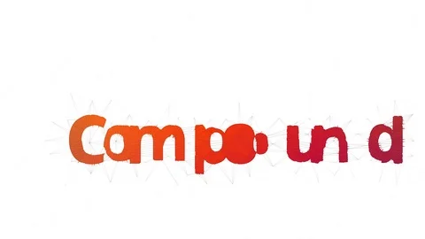 Compound Interest Text Transforming Tessellated Looping Meshes Text Morph Stock Footage 109167845
