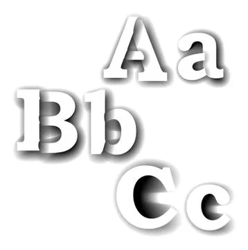 Compound letters abc Stock Illustration