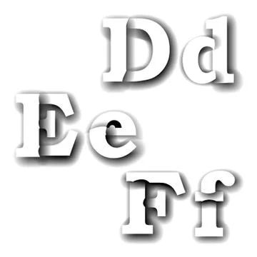 Compound letters def Stock Illustration