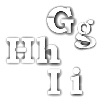 Compound letters ghi Stock Illustration