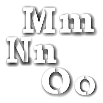 Compound letters mno イラスト素材