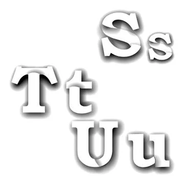 Compound letters stu Stock Illustration