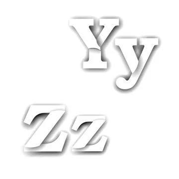 Compound letters yz Stock Illustration