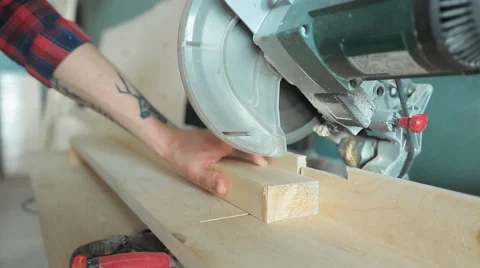 Compound miter saw Stock Footage 61795381