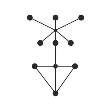 Compounds and atoms graphic element isolated. Abstract constellation, Graphic Stock Illustration