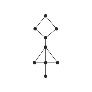 Compounds and atoms graphic element isolated. Abstract constellation, Graphic Stock Illustration