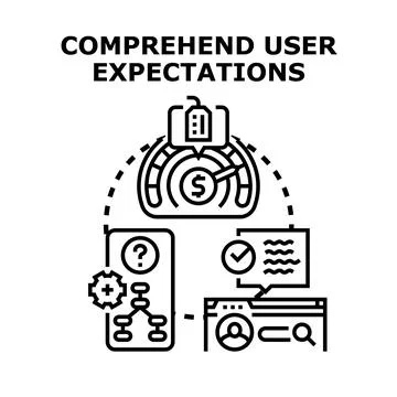 Comprehending user expectations concept vector illustration Stockillustratie