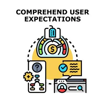 Comprehending user expectations concept vector illustration Stock Illustration