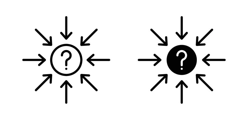Comprehensible icon vector concepts, line and silhouette style Stock Illustration
