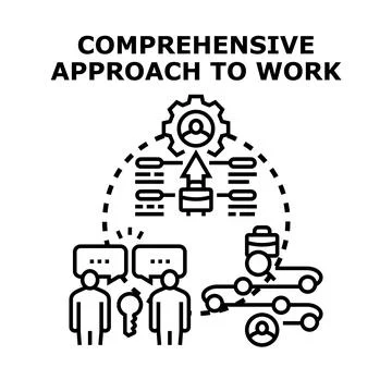 Comprehensive approach to work strategy planning and implementation Stock Illustration