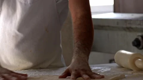 The Comprehensive Baking Process Mastering the Art of Rolling Dough with Stock Footage 311993450