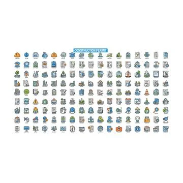 Comprehensive business and logistics vector icon set collection Stock Illustration