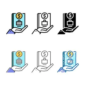 Comprehensive business training program designs color icon vector 스톡 일러스트