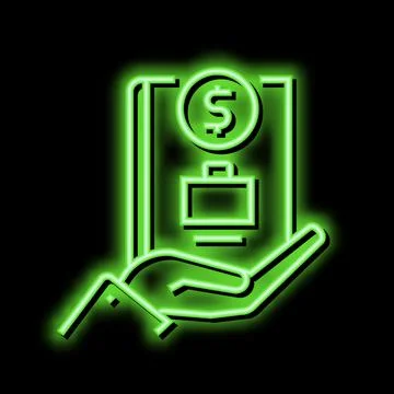 Comprehensive business training program neon glow icon illustration Stock Illustration