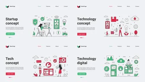 A comprehensive collection of modern web templates designed specifically for Illustrazione stock
