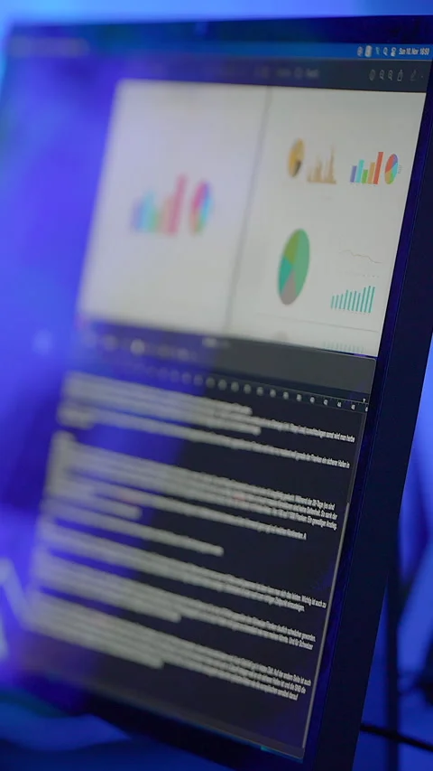 A Comprehensive Data Analysis Dashboard Featuring Vibrant and Engaging Stock Footage 296006090