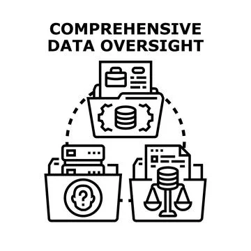 Comprehensive data oversight managing information governance compliance 스톡 일러스트