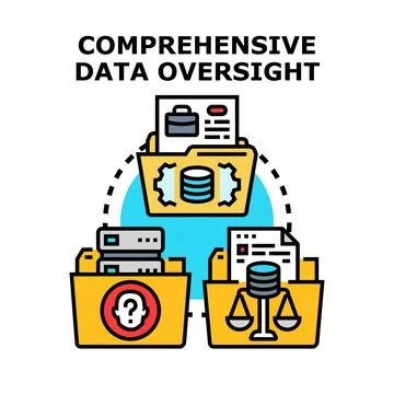 Comprehensive data oversight managing information governance compliance Stock Illustration