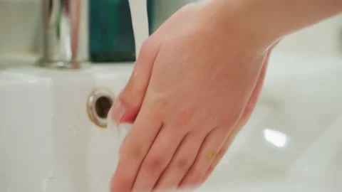 Comprehensive description of proper hand sterilization process sequence Stock Footage 335633988