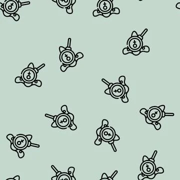 Comprehensive examination line vector seamless pattern sign Stock Illustration