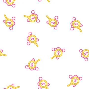 Comprehensive examination vector seamless pattern sign Stock Illustration