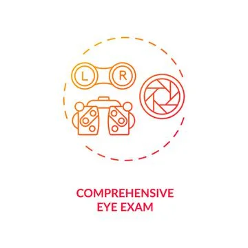 Comprehensive eye exam concept icon Stockillustratie