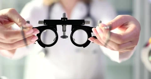 Comprehensive Eye Examination Equipment Utilized for Precise Vision Testing in Video stock 295056410