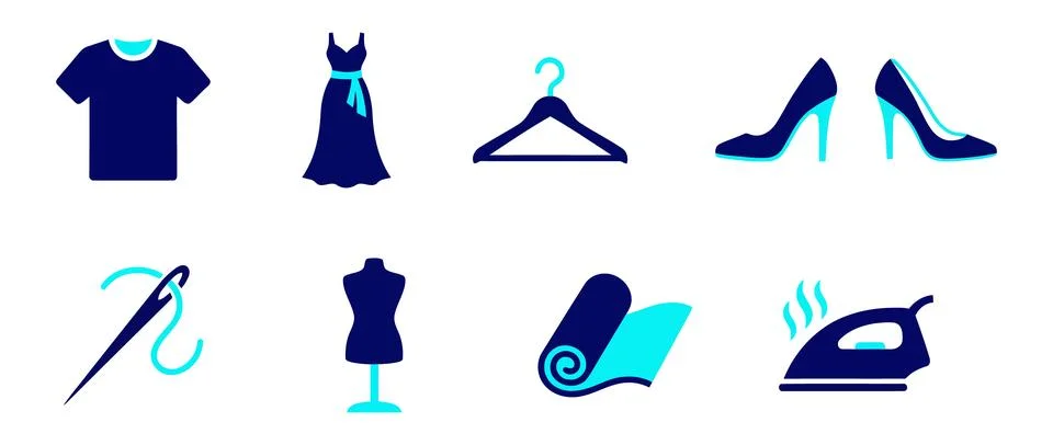 A comprehensive flat design icon set illustrating essential elements of fas.. Stock Illustration