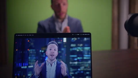Comprehensive Guide for Video Production Setup Featuring a Green Screen Video stock 294253339