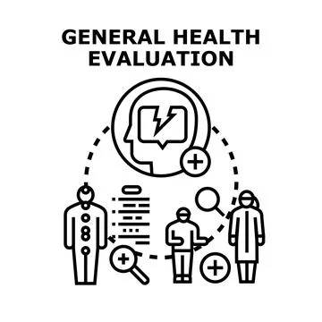 Comprehensive health evaluation process for well being Stock Illustration