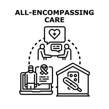 Comprehensive health support services providing holistic care Stock Illustration