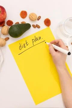 A Comprehensive Healthy Diet Plan Featuring Fresh Fruits and Nuts Beautiful.. Stock Photos