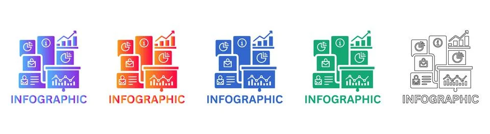 Comprehensive Infographic Data Visualization Elements Stock Illustration
