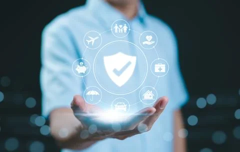 Comprehensive insurance coverage. protection concept. Stock Photos