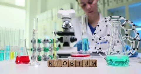 Comprehensive Laboratory Research on Niobium Utilizing Advanced Scientific Stock Footage 308862438