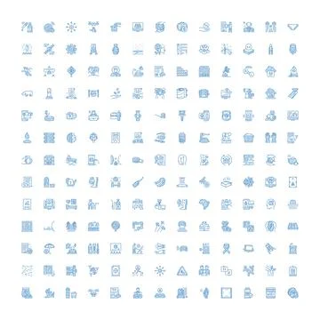 Comprehensive outline icon collection for modern web and app design イラスト素材